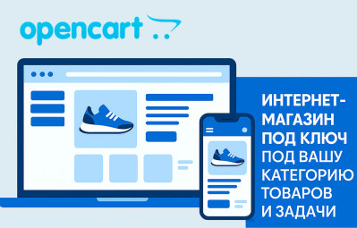 Разработка интернет-магазина на OpenCart под ключ под вашу группу товаров и задачи